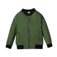 thumbnail image 3 of Girls Coats And Jackets Winter Windproof Long Sleeve Pockets Loose Fit Army Green Going Out Fall Tops for Girls ,2-3 Years, 3 of 9