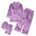 thumbnail image 2 of Pyjama en Soie pour Tout-Petit Garçon Fille, Pyjamas en Satin, Ensemble 2 Pcs, Tenue de Nuit de Noël pour Enfant, Nuisette, 2 of 6