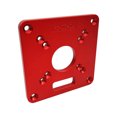 thumbnail image 1 of Yeacher Aluminum Router Table Insert Plate Red Universal Trimming Machine Flip Board for Woodworking Benches Router Table Plate, 1 of 7