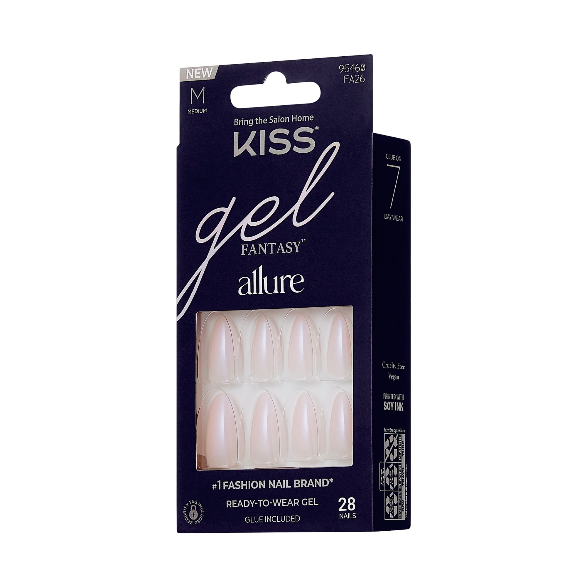 KISS Gel Fantasy Allure - Espace, Rose, Amande, Moyen