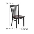thumbnail image 4 of Bowery Hill Contemporary Restaurant Dining Chair in Black and Walnut, 4 of 9