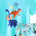 thumbnail image 4 of JTieacloth Boys' Cartoon Dinosaur 2 Piece Swimsuit Set | Quck Dry Rash Guard & Swim Trunks For Beach Pool,Sizes 3-4 Years, 4 of 6