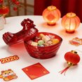 thumbnail image 4 of Glass Candy Jar Red Rooster Shape Large with Airtight Lid for Home, 4 of 7