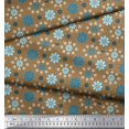 thumbnail image 2 of Soimoi Polyester Crepe Fabric Leaves & Floral Artistic Decor Fabric Printed Yard 52 Inch Wide, 2 of 5
