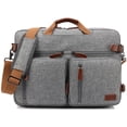 thumbnail image 1 of Convertible Backpack Messenger Shoulder bag Laptop Case Handbag Business Briefcase Multi-functional Travel Rucksack Fits 17.3 Inch Laptop For Men/Women (Grey), 1 of 7