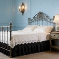 thumbnail image 4 of Jupe de Lit à Enfiler Defend, Jupe de Lit Plissée Élastique Jupe de Lit Élastique Tombante Style Hôtel Jupe de Lit pour Maison Hôtel Matelas de Printemps, 4 of 6
