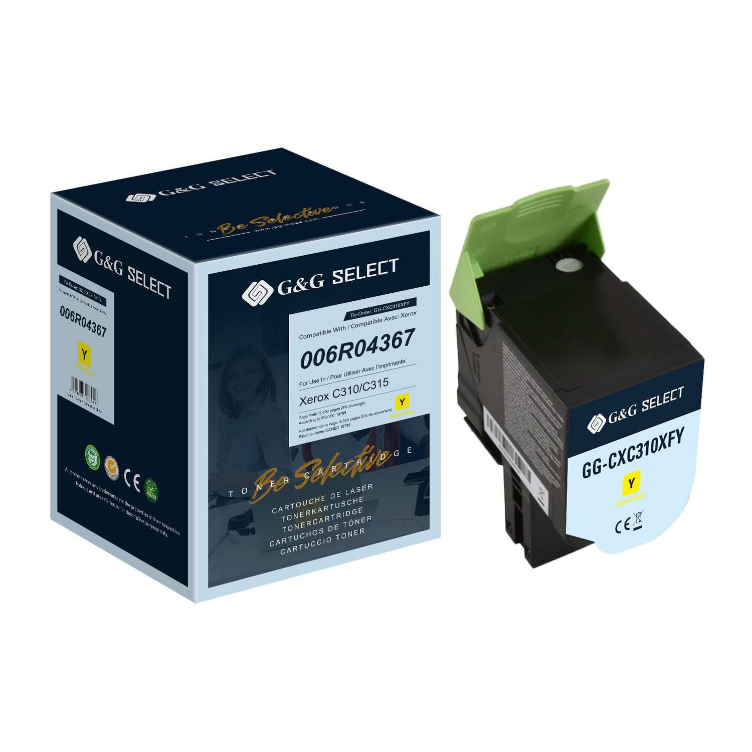 G&G Select Xerox C310/C315 Nouvelle cartouche de toner jaune compatible, 006R04367