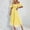 Yellow, variant on Gspmoly Women Dress, Women'S Off The Shoulder Short Sleeve Pleated High Waist Dress Vacation Dresses for Women up to 60% Off