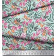 thumbnail image 2 of Soimoi Poly Georgette Fabric & Orchids Floral Print Fabric by The Yard 52 Inch Wide, 2 of 3