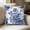 Blue #2, variant on Decorative Pillow Cover for Couch | Sofa Cushion Case with Printed Pattern | Linen Texture Throw Pillowcase for Living Room Bedroom | Backrest Waist Support Cushion Cover | 18x18 Inch Single Pack