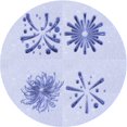 thumbnail image 1 of Ahgly Company Machine Washable Indoor Round Transitional Lavender Blue Area Rugs, 6' Round, 1 of 7
