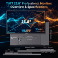 thumbnail image 4 of TUTT 23.8" Gaming Portable Monitor | 120Hz FHD Built-in Kickstand, Dual Speaker, VESA Mount S23, 4 of 12