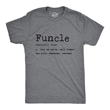 Mens Funcle Definition T Shirt Funny Graphic Uncle Family Tee Novelty Print (Dark Heather Grey) - S