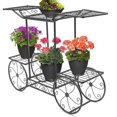 thumbnail image 1 of Sorbus Cart Stand 6 Flower Pot Display Rack - Black, 1 of 1