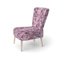 thumbnail image 3 of Designart "Pink Peony Serenade" Pink Floral Upholstered Accent Chair - Cottage Arm Chair For Bedroom, 3 of 7