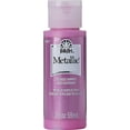 thumbnail image 1 of Folkart Metallic Acrylic Paint Rose, 2 fl oz, 1 of 6