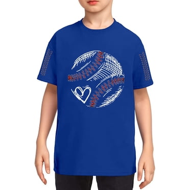 UANWENN T-Shirt Graphique de Baseball pour Garçons et Filles, Col Rond, Manches Courtes, pour Adolescents, T-Shirts Athlétiques Décontractés Mignons, Ensemble de Danse pour Garçons