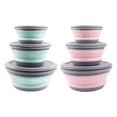 thumbnail image 4 of 3Pcs Folding Camping Bowl Set Portable Silicone Kitchen Containers for Travel Outdoor Camping, 4 of 9