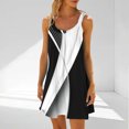 thumbnail image 1 of Ovzne Robes pour Femmes 2025 Robe Femme Mode Robe Décontractée Imprimée Sans Manches Robe Grande Taille Robe Imprimée Liquidation, 1 of 5