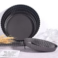 thumbnail image 4 of Quiche Pan Removable Bottom Non Stick Cake Mould Carbon Steel Bakeware Kits Baking Accessory Kitchen Supplies Cooking Tools Thickened 11 inch, 4 of 8