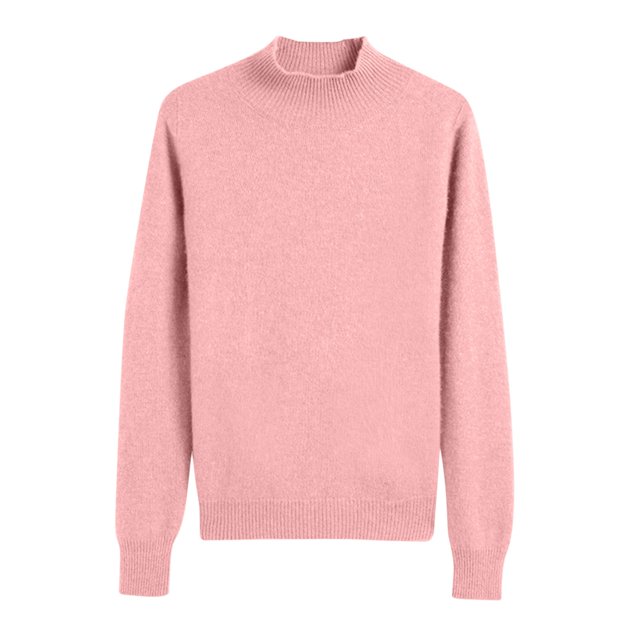 Penkiiy Chandails d'Automne pour Femmes 2024, Chandail Léger et Doux pour Femmes à Col Rond, Manches Longues, Tricot, Haut, L Rose