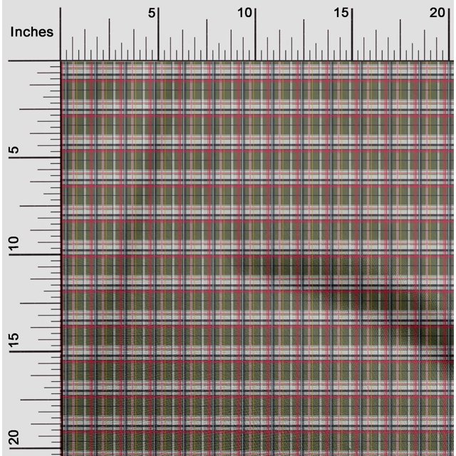 oneOone Polyester Lycra Fabric Madras Check Print Fabric By Yard 56 Inch Wide