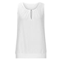 thumbnail image 4 of Eiyaclvo Womens Tank Tops Trendy Keyhole Crew Neck Sleeveless Tops Summer Solid Color Basic Cami Tops 2025 Fashion Embroidery Eyelet Tops, 4 of 9
