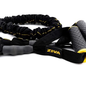 Ziva Bande de tubes de résistance légère portatifs - Valeur ajoutée de résistance multiple - Poignées de sécurité en nylon et en mousse pour la condition physique à domicile, l'entraînement de résistance, les entraînements croisés â € Extrêmement lourd 45-50 lbs