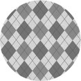 thumbnail image 1 of Ahgly Company Tapis Rond Lavable en Machine Intérieur Transitionnel Sonic Gris Argenté, 8 Pieds Rond, 1 of 7