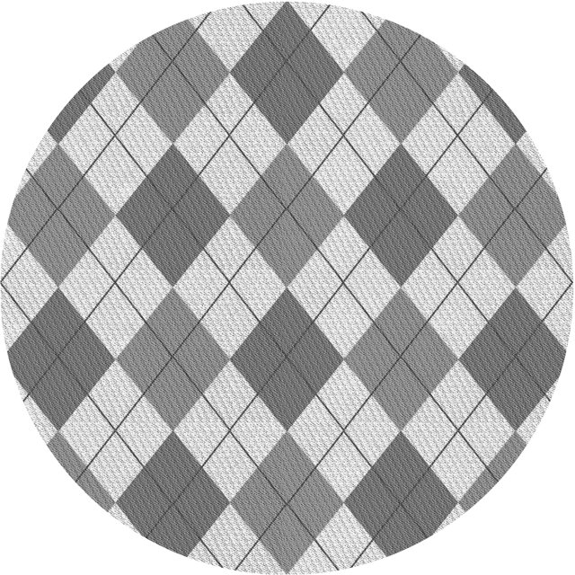 Ahgly Company Tapis Rond Lavable en Machine Intérieur Transitionnel Sonic Gris Argenté, 8 Pieds Rond
