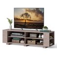 thumbnail image 1 of Costway 59" Wood TV Stand Console Storage Entertainment Media Center with Shelf Grey, 1 of 9