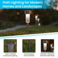 thumbnail image 4 of Flash Furniture Hartford 12 Pack LED Solar Lights - All-Weather Stainless Steel Outdoor Solar Powered Lights - Landscape Lighting for Pathway Garden & Yard, 4 of 5