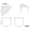 thumbnail image 3 of Sojag Lima 10 x 10 x 8 ft Grey Rustproof Aluminum Frame Pergola, 3 of 7
