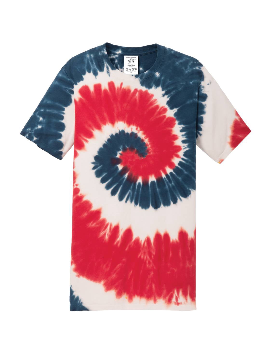 Gravity Threads Mens Tie-Dye Short-Sleeve T-Shirt - US Rainbow - 2X-Large