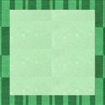 thumbnail image 1 of Ahgly Company Machine Washable Indoor Square Transitional Light Green Area Rugs, 6' Square, 1 of 7