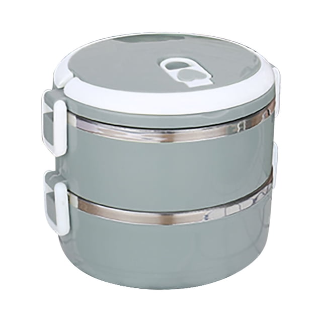Preppy Lunch Box Preppy Lunch Box Blue Lunch Box1400ml 2 Layer Round Food Lunch Box Stainless Steel Lunch Box Lunch Box Food Storage Box Lunch Box Hot Food Lunch Box Meals