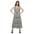 thumbnail image 1 of Moomaya Robe Longue Maxi pour Femmes en Coton Imprimé à Bretelles Spaghetti et Col en V, 1 of 6