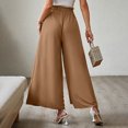 thumbnail image 4 of Timegard Womens Wide Leg Pants Pleated Elastic High Waisted Drawstring Flowy Casual Trousers Beach Wear, 4 of 7