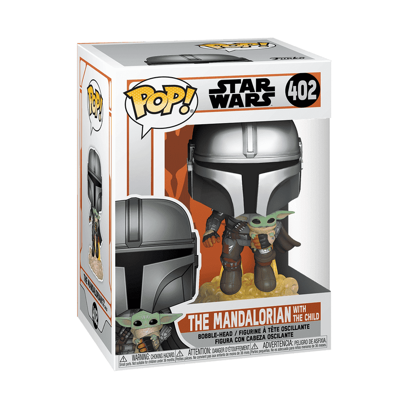 Funko POP! Star Wars: The Mandalorian - Mando Flying with Jet Pack Collectible Vinyl Figure