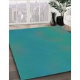thumbnail image 3 of Ahgly Company Tapis d'Intérieur Lavable en Machine Carré Transitionnel Vert Cyan Foncé, 4 Pieds Carré, 3 of 7