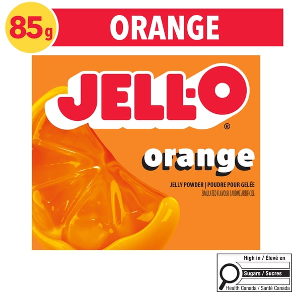 Jell-O Orange Jelly Powder Mix, 85 g Box