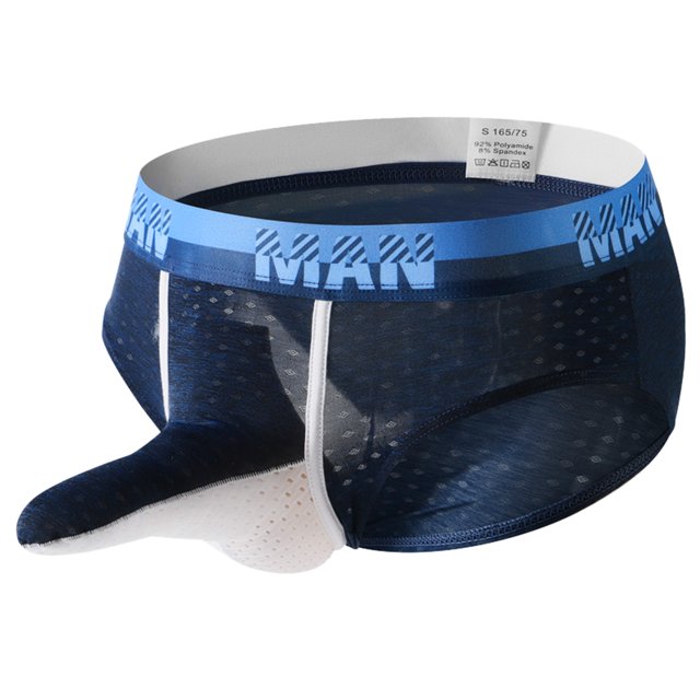 B91xZ sous-Vêtements pour Hommes Boxeurs pour Hommes en Coton Extensible, Bleu Foncé L
