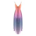 thumbnail image 3 of Hot6sl Économies d'Été Liquidation Camisole Sans Manches Robe Col en V, Robe Sans Manches Mode pour Femmes Bretelles Imprimées, Robe Femme/violet, TG, 3 of 7