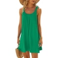 thumbnail image 2 of Pompotops Robe de Plage pour Femme, Paréo de Bikini, Tenue de Plage, Décontractée, Vacances, Courte, d'Été, Dos Nu, 2 of 7