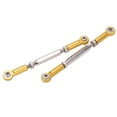 thumbnail image 3 of Steering Shaft Tie Rod, 2Pcs Steering Rear Suspension Arm Tie Rod Refined Appearance Reduce Bumps Wear Resistant  For JLB 1/10 Racing Big Foot Truck Gold, 3 of 8