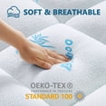 thumbnail image 3 of Surmatelas en Bambou Très Grand pour Mal de Dos, Couvre-Matelas Extra Épais et Doux avec Poche Élastique Profonde de 8 à 21 Pouces, Duvet Moelleux Doux, Bleu, 3 of 6