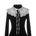 thumbnail image 2 of INSPIRE CHIC Detachable Fake Collar, Neck Ruff Mini Cape Choker False Dickey Collar for Blouse White-2, 2 of 5
