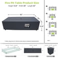 thumbnail image 3 of Evita 42" Gas Fire Pit Table for Outdoor 50,000 BTU Rropane Fire Pit Table with with Golden LED Lights, 3 of 10