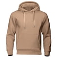thumbnail image 2 of Mens Camo Hoodie Long Sleeve Drawstring Fleece Lined Solid Color Pullover Sweatshirts, 2 of 6