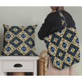 thumbnail image 5 of Soimoi Orange Crepe Silk Fabric Check & Geometric Fabric Prints By Yard 42 Inch Wide, 5 of 5